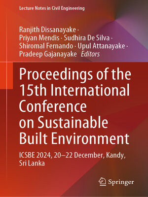 cover image of Proceedings of the 15th International Conference on Sustainable Built Environment